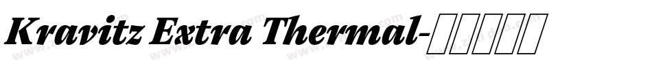 Kravitz Extra Thermal字体转换